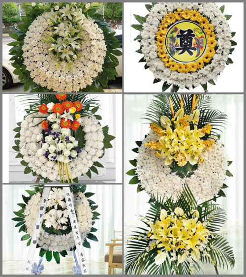 湖北黄冈市浠水县团陂镇吴窑村花圈速递